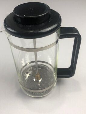 Glass BonJour Single French Press Caffe Froth Milk Cappuccinos Lattes Mochas